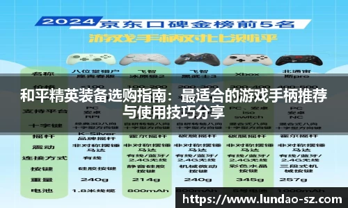 和平精英装备选购指南：最适合的游戏手柄推荐与使用技巧分享
